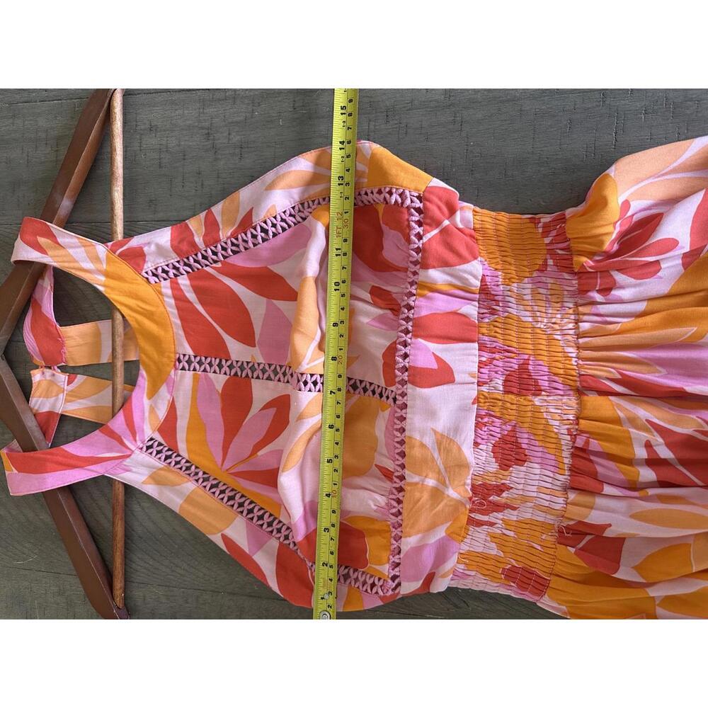 Anthropologie Abel The Label Rumi Open Back Maxi Dress Tropical Floral Sz Large - Picture 9 of 15